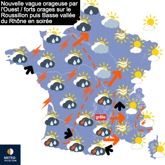 Carte de prévisions du temps du Mardi 16 août 2022